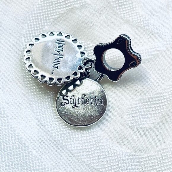 ⚡ Lot of 2 Harry Potter Dangle Charms – Slytherin &  Deathly Hallows✨ - Picture 11 of 13